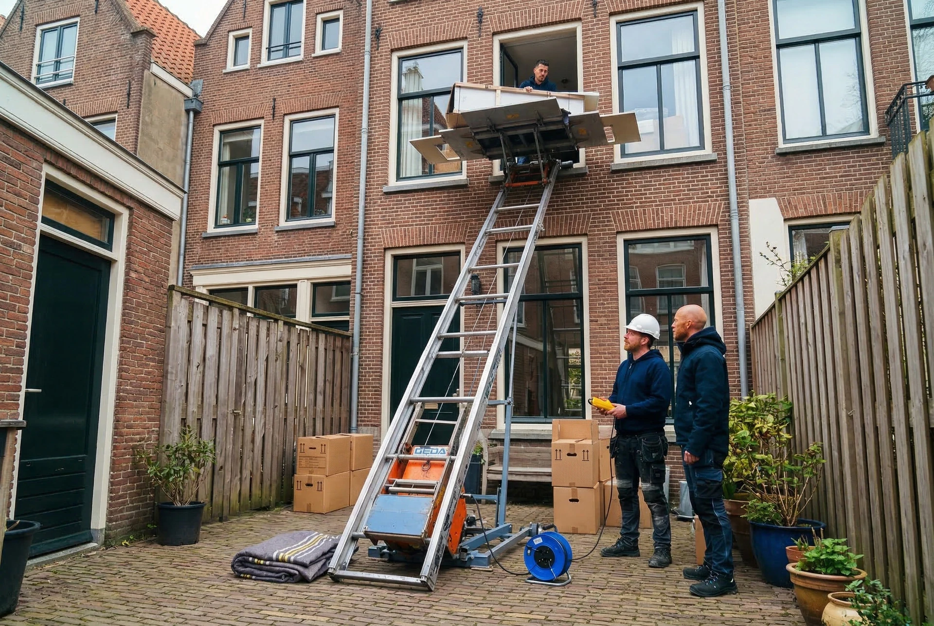 Team Verhuislift Huren Maastricht bij verhuislift