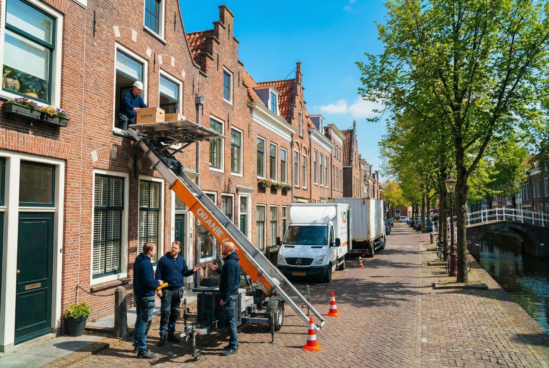 Aanhangerlift bij woning in Maastricht